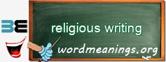 WordMeaning blackboard for religious writing